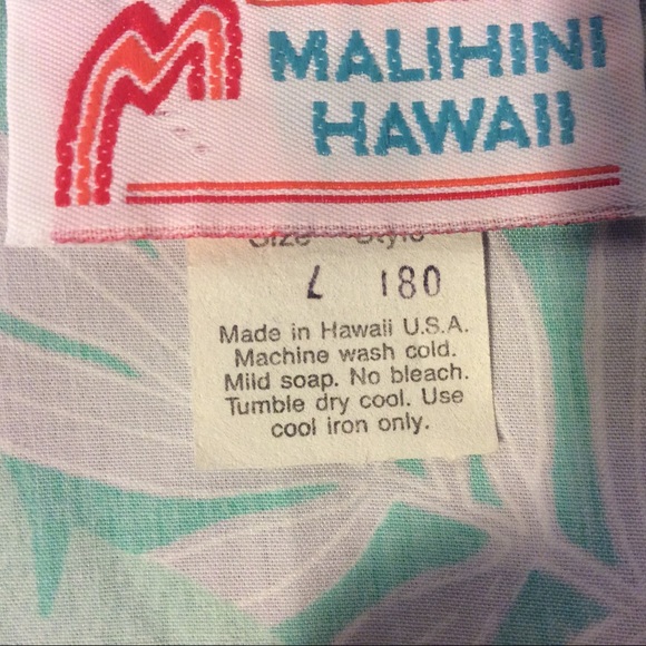 Men’s Malihini Hawaii vintage Hawaiian Shirt size large - Picture 7 of 8